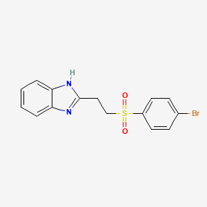 molecular formula C15H13BrN2O2S B5375597 2-{2-[(4-bromophenyl)sulfonyl]ethyl}-1H-benzimidazole 