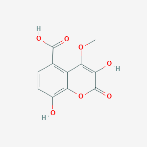 B053756 3,8-Dihydroxy-4-methoxy-2-oxochromene-5-carboxylic acid CAS No. 125124-66-5