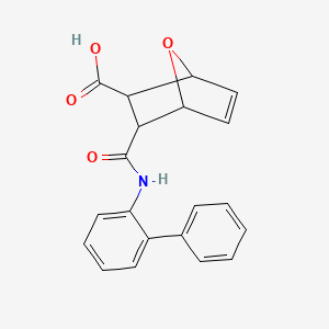 molecular formula C20H17NO4 B5375610 3-[(2-biphenylylamino)carbonyl]-7-oxabicyclo[2.2.1]hept-5-ene-2-carboxylic acid 