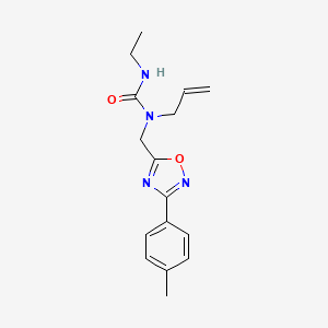 molecular formula C16H20N4O2 B5375617 N-allyl-N'-ethyl-N-{[3-(4-methylphenyl)-1,2,4-oxadiazol-5-yl]methyl}urea 
