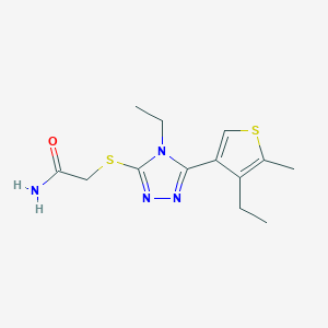 2-{[4-ethyl-5-(4-ethyl-5-methyl-3-thienyl)-4H-1,2,4-triazol-3-yl]thio}acetamide