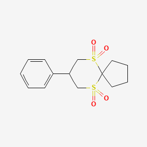 molecular formula C14H18O4S2 B5375647 8-phenyl-6,10-dithiaspiro[4.5]decane 6,6,10,10-tetraoxide 