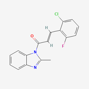 molecular formula C17H12ClFN2O B5375653 1-[3-(2-chloro-6-fluorophenyl)acryloyl]-2-methyl-1H-benzimidazole 