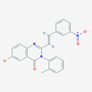 molecular formula C23H16BrN3O3 B5375663 6-bromo-3-(2-methylphenyl)-2-[2-(3-nitrophenyl)vinyl]-4(3H)-quinazolinone 