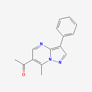 molecular formula C15H13N3O B5375670 1-(7-methyl-3-phenylpyrazolo[1,5-a]pyrimidin-6-yl)ethanone 