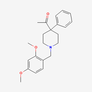 molecular formula C22H27NO3 B5375679 1-[1-(2,4-dimethoxybenzyl)-4-phenyl-4-piperidinyl]ethanone 