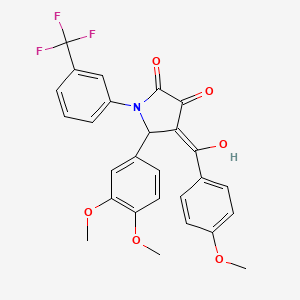 5-(3,4-dimethoxyphenyl)-3-hydroxy-4-(4-methoxybenzoyl)-1-[3-(trifluoromethyl)phenyl]-1,5-dihydro-2H-pyrrol-2-one