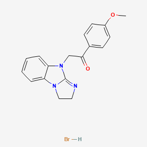 molecular formula C18H18BrN3O2 B5375727 2-(2,3-dihydro-9H-imidazo[1,2-a]benzimidazol-9-yl)-1-(4-methoxyphenyl)ethanone hydrobromide 