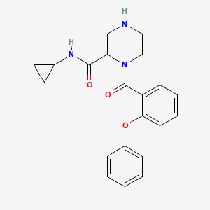 molecular formula C21H23N3O3 B5375756 N-cyclopropyl-1-(2-phenoxybenzoyl)-2-piperazinecarboxamide 