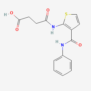 molecular formula C15H14N2O4S B5375773 4-{[3-(anilinocarbonyl)-2-thienyl]amino}-4-oxobutanoic acid 