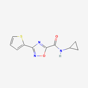 molecular formula C10H9N3O2S B5375793 N-cyclopropyl-3-(2-thienyl)-1,2,4-oxadiazole-5-carboxamide 