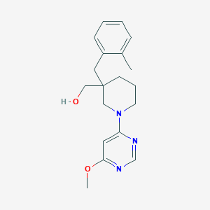 molecular formula C19H25N3O2 B5375803 [1-(6-methoxypyrimidin-4-yl)-3-(2-methylbenzyl)piperidin-3-yl]methanol 