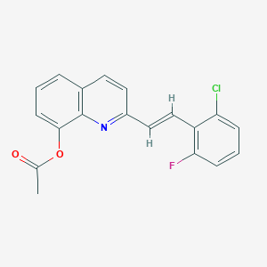 2-[2-(2-chloro-6-fluorophenyl)vinyl]-8-quinolinyl acetate