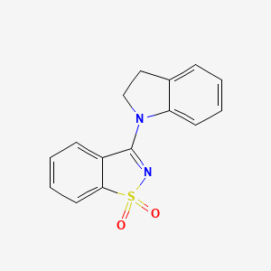 molecular formula C15H12N2O2S B5375834 3-(2,3-dihydro-1H-indol-1-yl)-1,2-benzisothiazole 1,1-dioxide 