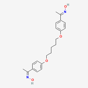 molecular formula C21H26N2O4 B5375876 1,1'-[1,5-pentanediylbis(oxy-4,1-phenylene)]diethanone dioxime 