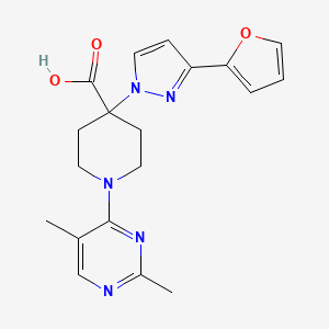 1-(2,5-dimethylpyrimidin-4-yl)-4-[3-(2-furyl)-1H-pyrazol-1-yl]piperidine-4-carboxylic acid