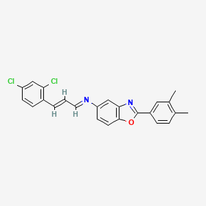 N-[3-(2,4-dichlorophenyl)-2-propen-1-ylidene]-2-(3,4-dimethylphenyl)-1,3-benzoxazol-5-amine