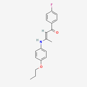 molecular formula C19H20FNO2 B5375915 1-(4-fluorophenyl)-3-[(4-propoxyphenyl)amino]-2-buten-1-one 