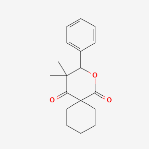molecular formula C18H22O3 B5375921 4,4-dimethyl-3-phenyl-2-oxaspiro[5.5]undecane-1,5-dione 