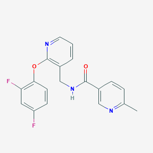 molecular formula C19H15F2N3O2 B5375926 N-{[2-(2,4-difluorophenoxy)pyridin-3-yl]methyl}-6-methylnicotinamide 