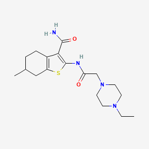 2-{[(4-ethyl-1-piperazinyl)acetyl]amino}-6-methyl-4,5,6,7-tetrahydro-1-benzothiophene-3-carboxamide