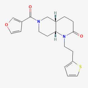 molecular formula C19H22N2O3S B5375961 (4aS*,8aR*)-6-(3-furoyl)-1-[2-(2-thienyl)ethyl]octahydro-1,6-naphthyridin-2(1H)-one 