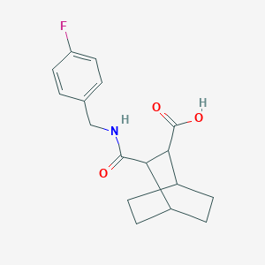 molecular formula C17H20FNO3 B5375978 3-{[(4-fluorobenzyl)amino]carbonyl}bicyclo[2.2.2]octane-2-carboxylic acid 