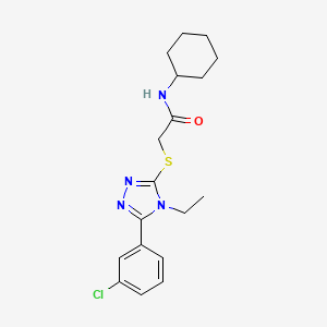 2-{[5-(3-chlorophenyl)-4-ethyl-4H-1,2,4-triazol-3-yl]thio}-N-cyclohexylacetamide