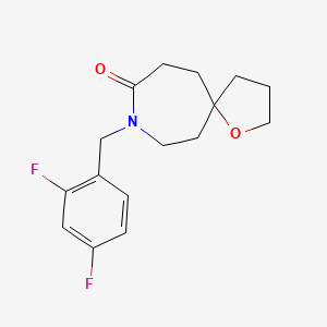 molecular formula C16H19F2NO2 B5376033 8-(2,4-difluorobenzyl)-1-oxa-8-azaspiro[4.6]undecan-9-one 