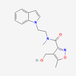 4-(hydroxymethyl)-N-[2-(1H-indol-1-yl)ethyl]-N,5-dimethylisoxazole-3-carboxamide