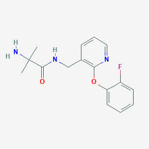 N~1~-{[2-(2-fluorophenoxy)pyridin-3-yl]methyl}-2-methylalaninamide