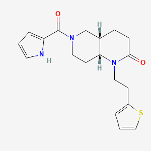 molecular formula C19H23N3O2S B5376092 (4aS*,8aR*)-6-(1H-pyrrol-2-ylcarbonyl)-1-[2-(2-thienyl)ethyl]octahydro-1,6-naphthyridin-2(1H)-one 