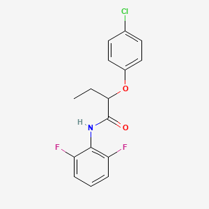 molecular formula C16H14ClF2NO2 B5376109 2-(4-chlorophenoxy)-N-(2,6-difluorophenyl)butanamide 