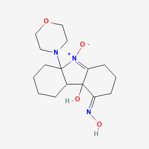 molecular formula C16H25N3O4 B5376119 4a-hydroxy-8a-(4-morpholinyl)-1,2,3,4a,4b,5,6,7,8,8a-decahydro-4H-carbazol-4-one oxime 9-oxide 