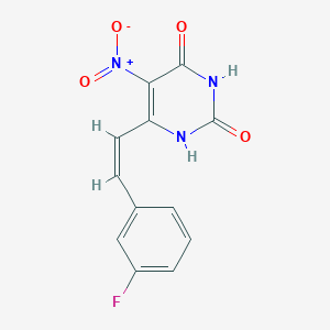 6-[2-(3-fluorophenyl)vinyl]-5-nitro-2,4(1H,3H)-pyrimidinedione