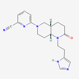 6-[(4aS*,8aR*)-1-[2-(1H-imidazol-4-yl)ethyl]-2-oxooctahydro-1,6-naphthyridin-6(2H)-yl]pyridine-2-carbonitrile