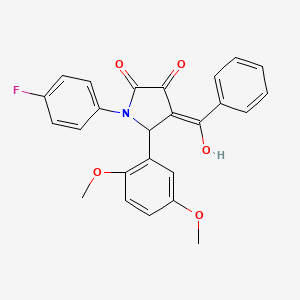 molecular formula C25H20FNO5 B5376204 4-benzoyl-5-(2,5-dimethoxyphenyl)-1-(4-fluorophenyl)-3-hydroxy-1,5-dihydro-2H-pyrrol-2-one 
