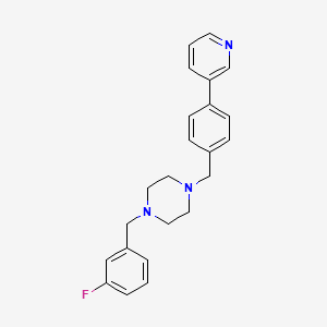 molecular formula C23H24FN3 B5376216 1-(3-fluorobenzyl)-4-[4-(3-pyridinyl)benzyl]piperazine 