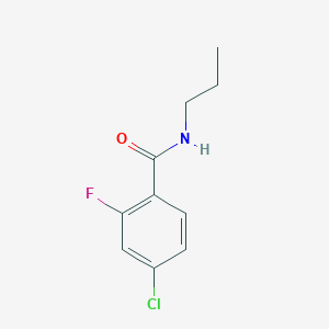 molecular formula C10H11ClFNO B5376217 4-chloro-2-fluoro-N-propylbenzamide 