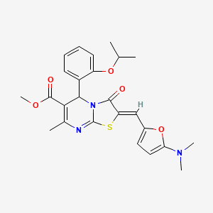 methyl 2-{[5-(dimethylamino)-2-furyl]methylene}-5-(2-isopropoxyphenyl)-7-methyl-3-oxo-2,3-dihydro-5H-[1,3]thiazolo[3,2-a]pyrimidine-6-carboxylate