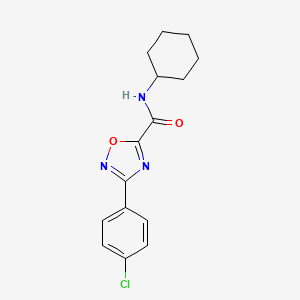 molecular formula C15H16ClN3O2 B5376245 3-(4-chlorophenyl)-N-cyclohexyl-1,2,4-oxadiazole-5-carboxamide 