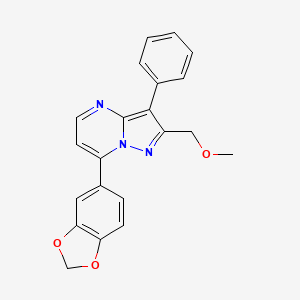 7-(1,3-benzodioxol-5-yl)-2-(methoxymethyl)-3-phenylpyrazolo[1,5-a]pyrimidine