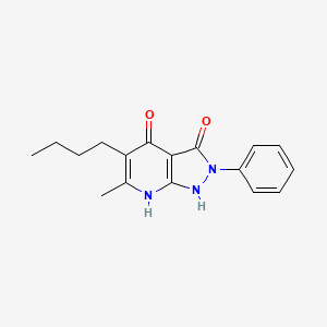 molecular formula C17H19N3O2 B5376260 5-butyl-6-methyl-2-phenyl-1H-pyrazolo[3,4-b]pyridine-3,4(2H,7H)-dione 