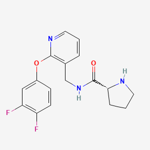 molecular formula C17H17F2N3O2 B5376278 N-{[2-(3,4-difluorophenoxy)pyridin-3-yl]methyl}-D-prolinamide 