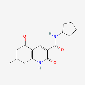 N-cyclopentyl-7-methyl-2,5-dioxo-1,2,5,6,7,8-hexahydro-3-quinolinecarboxamide