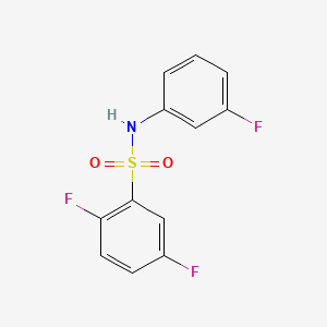 molecular formula C12H8F3NO2S B5376339 2,5-difluoro-N-(3-fluorophenyl)benzenesulfonamide 
