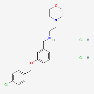 molecular formula C20H27Cl3N2O2 B5376343 N-{3-[(4-chlorobenzyl)oxy]benzyl}-2-(4-morpholinyl)ethanamine dihydrochloride 