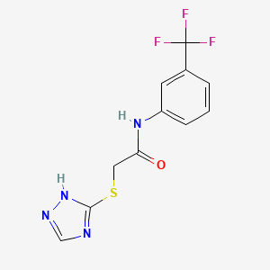 molecular formula C11H9F3N4OS B5376347 2-(4H-1,2,4-triazol-3-ylthio)-N-[3-(trifluoromethyl)phenyl]acetamide 