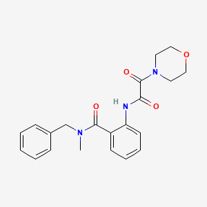 molecular formula C21H23N3O4 B5376351 N-benzyl-N-methyl-2-{[4-morpholinyl(oxo)acetyl]amino}benzamide 