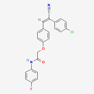 molecular formula C23H16ClFN2O2 B5376352 2-{4-[2-(4-chlorophenyl)-2-cyanovinyl]phenoxy}-N-(4-fluorophenyl)acetamide 